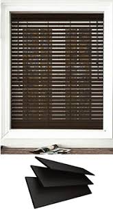 Our 1 premium faux wood blinds are ideal for doors and shallow windows. Dark Wood Wooden Blinds Hazel Dark Oak Walnut Pecan