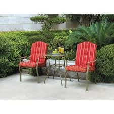 Mainstays Warner Heights 3piece Outdoor Bistro Set Red Seats 2 Click Image To Review More Details This Outdoor Bistro Set Bistro Set Patio Furniture Sets