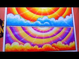 Laut pantai alam senja langit ocean pegunungan air pohon. Cara Mewarnai Gradasi Langit Dan Awan Yang Cerah Ceria Dengan Crayon Resep Kuini