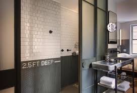Moxy Times Square Guest Room Bathroom Nyc Interior Design Affordable Interior Design Restroom Decor