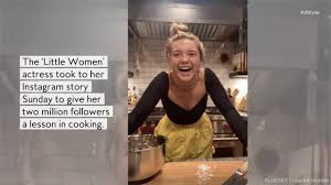 When she brought her instagram followers into her kitchen for cooking with flo. Twitter Is Losing It Over Florence Pugh S Cooking Videos