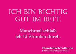 Ein guter liebhaber erkennt ohne worte, was er zu tun hat. Spruchkarten Rund Um S Thema Schlafen Im Stendebach Outlet Montabaur