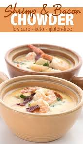 Shrimp Bacon Chowder Keto Recipes Resepmamaku Keto Recipes Dinner Keto Recipes Easy Keto Diet Meal Plan