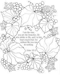 8.5x11, 6x8 perfect for sunday school age children or adults, this coloring page celebrates our precious relationship with our father. Vine Coloring Pages Kids