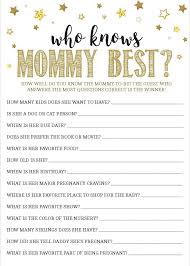 Who Knows Mommy Best Baby Shower Games Mommy Trivia Game Word Jumble Game Twinkle Twinkle Little Star Theme Gstr Baby Showers