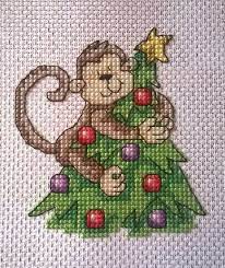 Santa cross stitch pattern ~ the fun thing about this cross stitch pattern is that it has words and an 2. Christmas Monkey Christmas Cross Stitch Cross Stitch Patterns Christmas Cross Stitching
