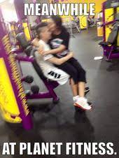 Meanwhile At Planet Fitness Wrong Type Of Workout Took This Picture While At The Gym Last Night And Deci Planet Fitness Workout Workout Humor Workout Memes