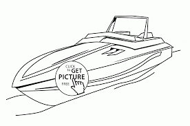 Fast Boat Coloring Page For Kids Transportation Coloring Pages Printables Free Wuppsy Com Coloring Pages For Kids Speed Boats Fast Boats