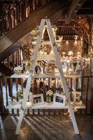 Diy Barn Wedding Ladder Display Rustic Country Wedding Decorations Winter Barn Weddings Country Wedding Decorations