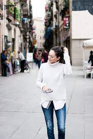 Layers In Barcelona Lush To Blush Spain Outfit Fashion Turtleneck Layering