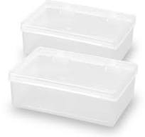 Amazon.com: 2 Pack Rectangle Small Storage Containers Box ...