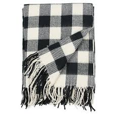 Black And White Plaid Throw Blanket Rustic Flannel Throw Blanket In Black White Black Cream In 2020 White Throw Blanket Black White Flannel Blanket