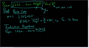 Principle Of Mathematical Induction The Sum Of The First N Integers Proof Mathematical Induction Math Videos Absolute Value Equations