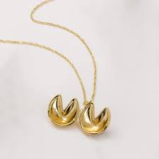 Amazon.com: Wanderlust + Co Fortune Cookie Gold Locket Necklace - 14K Gold  Plated Hypoallergenic Shower-safe Jewelry: Clothing, Shoes & Jewelry