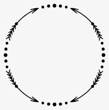 Download Round Circle Monogram Frame Border Arrows Dots Monogram Circle With Arrows Hd Png Download Kindpng