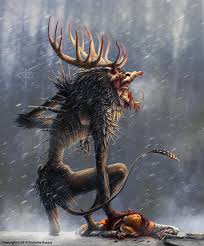 How is the best way to draw a deer skull? Artstation The Wendigo Rushelle Kucala