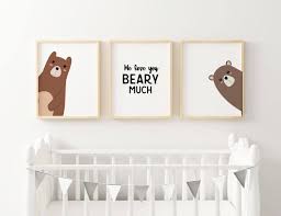 Bear Nursery Decor Tribal Nursery Animals Bear Prints Rustic Nursery Nursery Wall Art Woodla Bear Nursery Decor Boy Nursery Themes Baby Boy Nursery Themes