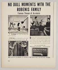 1940 Print Ad Dentyne Chewing Gum Robenis Family Troupe of Acrobats | eBay