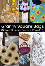 Free vintage rose machine embroidery design $0.00 Granny Square Bags Free Crochet Pattern Round Up The Purple Poncho