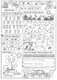 Tracing and writing letters, coloring letters and pictures and searching for the letters is all included. My Abc English Esl Worksheets For Distance Learning And Physical Classrooms