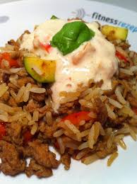 Das rezept für den bauerntopf gibt es bereits viele jahre auf dem blog, denn es gehört zu den ersten die ich jemals veröffentlicht habe. Leckere Fitness Hackfleisch Gemuse Reispfanne Mit Einer Leichten Paprika Sauce Basic Fitness