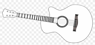 See guitar outline stock video clips. Guitar Outline Clip Art Black And White Acoustic Guitar Hd Png Download 1860x804 3284559 Pngfind