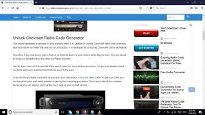 (you must enter all 17 digits) wams supplied new us spec cluster. Automotive Tools Supplies Unlock All Gm Radios Gm Mylink Radio Theft Lock Program Service Automotive Diagnostic Service Tools