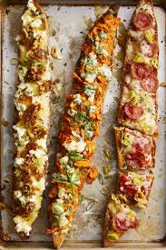Baguette Pizzas Recipe Football Food Recipes Baguette Pizza Recipe