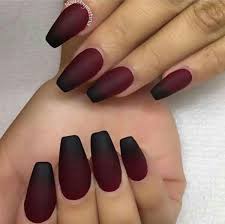 Black And Red Ombre Dip Nails Matte Black Dip Powder Nails Google Search Black Ombre Nails Red Nails Matte Nails Design