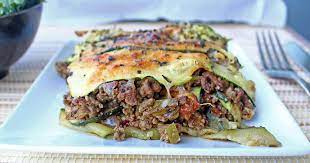 Then pour 2 cups of the beef broth into the skillet and add in the seasoning. Low Carb Zucchini Lasagna Diabetes Strong