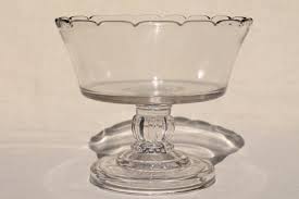 Only 1 available and it's in 1 person's cart. Antique Glass Fruit Stand Or Trifle Bowl Heavy Old Pressed Pattern Glass