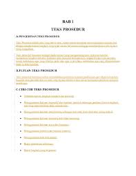 Tujuan merupakan pengantar tentang topik. Doc Bab 1 Teks Prosedur Mr Alung Academia Edu
