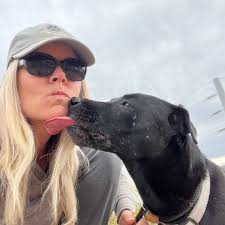 Crazy ACD pup at the beach