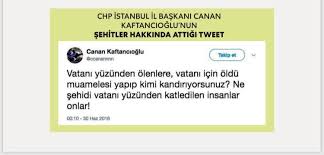 Tahmin edileceği üzere tweet ışık hızıyla silinmiş, ama tweet'in videosu da var yani kesinliği yüzde yüz link. Medya Adami On Twitter Chp Istanbul Il Baskani Canan Kaftancioglu Sakine Cansiz Hakkindaki Dusuncelerim Degismedi Canan Kaftancioglu Pkk Nin Kurucularindan Sakine Cansiz I Ovmus Ve Sahip Cikmisti Https T Co 2t4s5x1qak