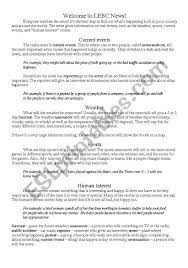 You might think that all you need to do is cover the simple five w's and one h (who, what, where, when, why and how), but it's actually more complex than that. Newscast And Sample Scripts Esl Worksheet By Arpaul