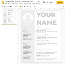 Having your resume in pdf format is preferred by most employers if you're sending it in via email. Blank Resume Template For Google Slides Pdf Word Doc Pptx Odp Svg Prwirepro