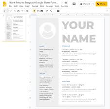 It can take time to if your resume format is disorganized and unclear, a potential employer has possibly hundreds of. Blank Resume Template For Google Slides Pdf Word Doc Pptx Odp Svg Prwirepro