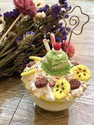 香蕉冰淇淋杯 desserts food clay