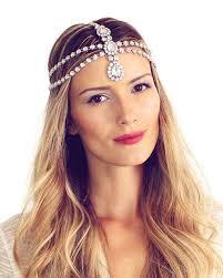 Luna Silver Head Chain Bridal Hair Jewelry from Bare Sandals