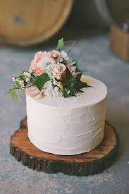 Small Rustic Wedding Cakes On A Budget See More Http Www Weddingforward Com Small Rustic Wedding Cake Rustic Simple Wedding Cake Buttercream Wedding Cake