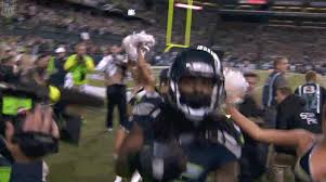 The seattle seahawks running back addressed the media with a new catchphrase that got a lot of use. He Dances With Cheerleaders After Interceptions And Plays Air Guitar At Practice Seahawks Football Nfl Funny Seattle Seahawks
