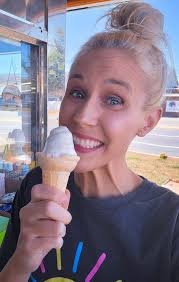 Surprised with a free ice cream cone