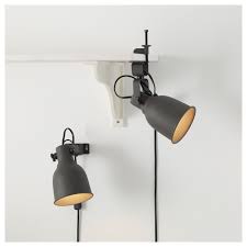 Hektar Wand Klemmspot Dunkelgrau Ikea Deutschland Ikea Finds Ikea Wall Lights Large Lamp Shade