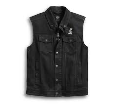 Men S 3 In 1 Denim Riding Vest 98175 17vm Harley Davidson Indonesia In 2021 Riding Vest Vest Black Denim Vest