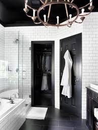 Check spelling or type a new query. Black And White Bathroom With Subway Tile Walls Hgtv