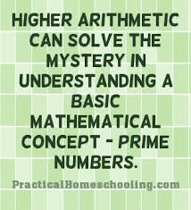 Using Higher Math To Teach Arithmetic Prime Numbers