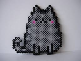 Perler Bead Pusheen Chat Kawaii Mignon Chaton Par Thehappyhamster Billes De Fer