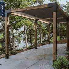 Toja Grid Double Pergola Backyard Landscaping Pergola Shade Outdoor Pergola