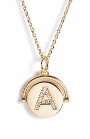 Lulu Dk Love Letters Spinning Initial Necklace Nordstrom Initial Necklace Letter Pendant Necklace Initial Pendant Necklace