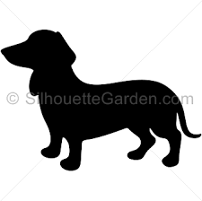 Dog breed silhouettes images, patterns, and templates. Wiener Dog Silhouette